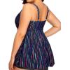 imageYonique Plus Size Tankini Tops for Women Only Flowy Bathing Suits Tops Long Swim Tops Modest Swimsuit TopBlue Stripe