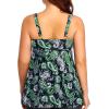 imageYonique Plus Size Tankini Tops for Women Only Flowy Bathing Suits Tops Long Swim Tops Modest Swimsuit TopGreen Paisley