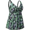 imageYonique Plus Size Tankini Tops for Women Only Flowy Bathing Suits Tops Long Swim Tops Modest Swimsuit TopGreen Paisley