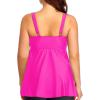 imageYonique Plus Size Tankini Tops for Women Only Flowy Bathing Suits Tops Long Swim Tops Modest Swimsuit TopHot Pink