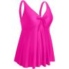 imageYonique Plus Size Tankini Tops for Women Only Flowy Bathing Suits Tops Long Swim Tops Modest Swimsuit TopHot Pink