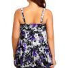 imageYonique Plus Size Tankini Tops for Women Only Flowy Bathing Suits Tops Long Swim Tops Modest Swimsuit TopPurple Floral