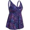 imageYonique Plus Size Tankini Tops for Women Only Flowy Bathing Suits Tops Long Swim Tops Modest Swimsuit TopStar Whole Sky