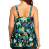 imageYonique Plus Size Tankini Tops for Women Only Flowy Bathing Suits Tops Long Swim Tops Modest Swimsuit TopTropical Leaf