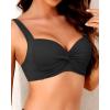 imageYonique Women Underwire Bikini Top  Push Up Bathing Suit Top Padded Bra Swimsuit TopBlack