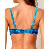 imageYonique Women Underwire Bikini Top  Push Up Bathing Suit Top Padded Bra Swimsuit TopBlue Leaves