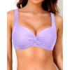 imageYonique Women Underwire Bikini Top  Push Up Bathing Suit Top Padded Bra Swimsuit TopLavender