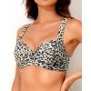 imageYonique Women Underwire Bikini Top  Push Up Bathing Suit Top Padded Bra Swimsuit TopLeopard