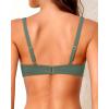 imageYonique Women Underwire Bikini Top  Push Up Bathing Suit Top Padded Bra Swimsuit TopOlive Green