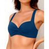 imageYonique Women Underwire Bikini Top  Push Up Bathing Suit Top Padded Bra Swimsuit TopPeacock Blue