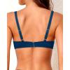 imageYonique Women Underwire Bikini Top  Push Up Bathing Suit Top Padded Bra Swimsuit TopPeacock Blue