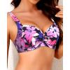 imageYonique Women Underwire Bikini Top  Push Up Bathing Suit Top Padded Bra Swimsuit TopPink Floral