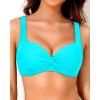 imageYonique Women Underwire Bikini Top  Push Up Bathing Suit Top Padded Bra Swimsuit TopTeal