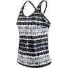 imageYonique Womens Tankini Top Only Athletic Swim Top Modest Tankini Swimsuit No BottomBlack and White