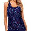 imageYonique Womens Tankini Top Only Athletic Swim Top Modest Tankini Swimsuit No BottomBlue Meteor