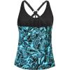 imageYonique Womens Tankini Top Only Athletic Swim Top Modest Tankini Swimsuit No BottomBlue Paisley