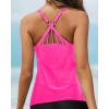 imageYonique Womens Tankini Top Only Athletic Swim Top Modest Tankini Swimsuit No BottomHot Pink