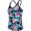 imageYonique Womens Tankini Top Only Athletic Swim Top Modest Tankini Swimsuit No BottomMulti Floral