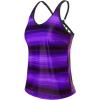 imageYonique Womens Tankini Top Only Athletic Swim Top Modest Tankini Swimsuit No BottomPurple Stripe