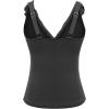 imageYonique Womens Tankini Top Only Tummy Control Bathing Suit Top Ruffle Swimsuit Top V Neck Swim Tank Top No BottomBlack