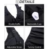 imageYonique Womens Tankini Top Only Tummy Control Bathing Suit Top Ruffle Swimsuit Top V Neck Swim Tank Top No BottomBlack