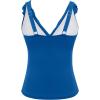 imageYonique Womens Tankini Top Only Tummy Control Bathing Suit Top Ruffle Swimsuit Top V Neck Swim Tank Top No BottomBlue