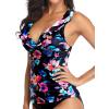 imageYonique Womens Tankini Top Only Tummy Control Bathing Suit Top Ruffle Swimsuit Top V Neck Swim Tank Top No BottomColorful Floral