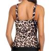imageYonique Womens Tankini Top Only Tummy Control Bathing Suit Top Ruffle Swimsuit Top V Neck Swim Tank Top No BottomLeopard