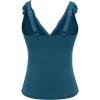 imageYonique Womens Tankini Top Only Tummy Control Bathing Suit Top Ruffle Swimsuit Top V Neck Swim Tank Top No BottomMalachite Green