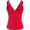 imageYonique Womens Tankini Top Only Tummy Control Bathing Suit Top Ruffle Swimsuit Top V Neck Swim Tank Top No BottomRed