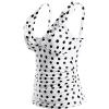 imageYonique Womens Tankini Top Only Tummy Control Bathing Suit Top Ruffle Swimsuit Top V Neck Swim Tank Top No BottomWhite Dot
