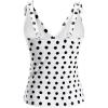 imageYonique Womens Tankini Top Only Tummy Control Bathing Suit Top Ruffle Swimsuit Top V Neck Swim Tank Top No BottomWhite Dot