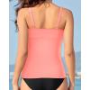 imageYonique Womens Tankini Top Only Tummy Control Bathing Suits Top Modest Swim Tank TopsCoral Pink