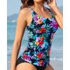 imageYonique Womens Tankini Top Only Tummy Control Bathing Suits Top Modest Swim Tank TopsMulti Floral