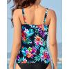 imageYonique Womens Tankini Top Only Tummy Control Bathing Suits Top Modest Swim Tank TopsMulti Floral