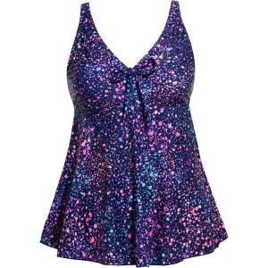 imageYonique Plus Size Tankini Tops for Women Only Flowy Bathing Suits Tops Long Swim Tops Modest Swimsuit TopStar Whole Sky