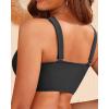 imageWomen Bikini Top Only  Supportive Swimsuit Top Large Bust Bathing Suit Top 2025 Cut Out Twist Swim TopBlack