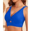 imageWomen Bikini Top Only  Supportive Swimsuit Top Large Bust Bathing Suit Top 2025 Cut Out Twist Swim TopBlue