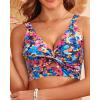 imageWomen Bikini Top Only  Supportive Swimsuit Top Large Bust Bathing Suit Top 2025 Cut Out Twist Swim TopColorful Floral