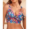 imageWomen Bikini Top Only  Supportive Swimsuit Top Large Bust Bathing Suit Top 2025 Cut Out Twist Swim TopColorful Floral