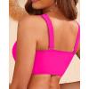 imageWomen Bikini Top Only  Supportive Swimsuit Top Large Bust Bathing Suit Top 2025 Cut Out Twist Swim TopHot Pink