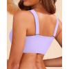 imageWomen Bikini Top Only  Supportive Swimsuit Top Large Bust Bathing Suit Top 2025 Cut Out Twist Swim TopLavender