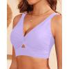 imageWomen Bikini Top Only  Supportive Swimsuit Top Large Bust Bathing Suit Top 2025 Cut Out Twist Swim TopLavender