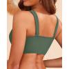 imageWomen Bikini Top Only  Supportive Swimsuit Top Large Bust Bathing Suit Top 2025 Cut Out Twist Swim TopOlive Green