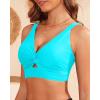 imageWomen Bikini Top Only  Supportive Swimsuit Top Large Bust Bathing Suit Top 2025 Cut Out Twist Swim TopTeal