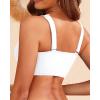 imageWomen Bikini Top Only  Supportive Swimsuit Top Large Bust Bathing Suit Top 2025 Cut Out Twist Swim TopWhite