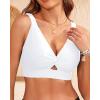 imageWomen Bikini Top Only  Supportive Swimsuit Top Large Bust Bathing Suit Top 2025 Cut Out Twist Swim TopWhite