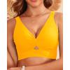 imageWomen Bikini Top Only  Supportive Swimsuit Top Large Bust Bathing Suit Top 2025 Cut Out Twist Swim TopYellow