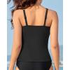 imageYonique Tankini Tops for Women Swimwear Top Only Tummy Control Swim Top Modest Tank Top Bathing Suits No BottomBlack