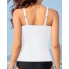 imageYonique Tankini Tops for Women Swimwear Top Only Tummy Control Swim Top Modest Tank Top Bathing Suits No BottomWhite